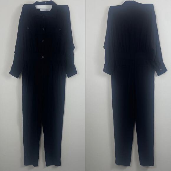 IRO mimolo black jumpsuit long sleeve size 36 or 4 - Picture 1 of 8
